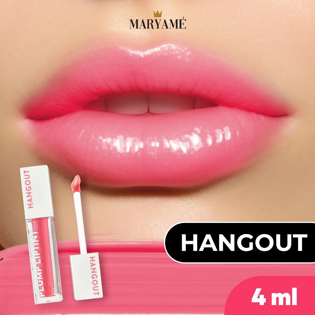 [4ML] Maryame Plump Lip Tint Hangout Mengandung Hyaluronic & Tecopheryl Acetate (Vitamin E)